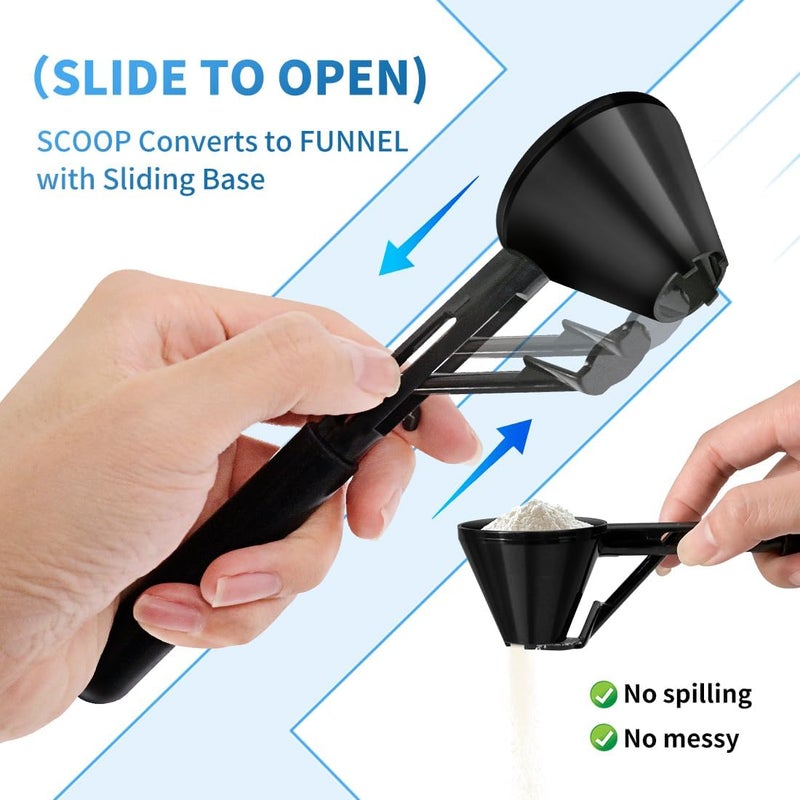 CAFEMASY Measuring Scoop with Funnel for Filling Water Bottles with Protein Powder Milk Powder Filling Resuable K Cup Coffee Capsule with Coffee Grounds - Image 2